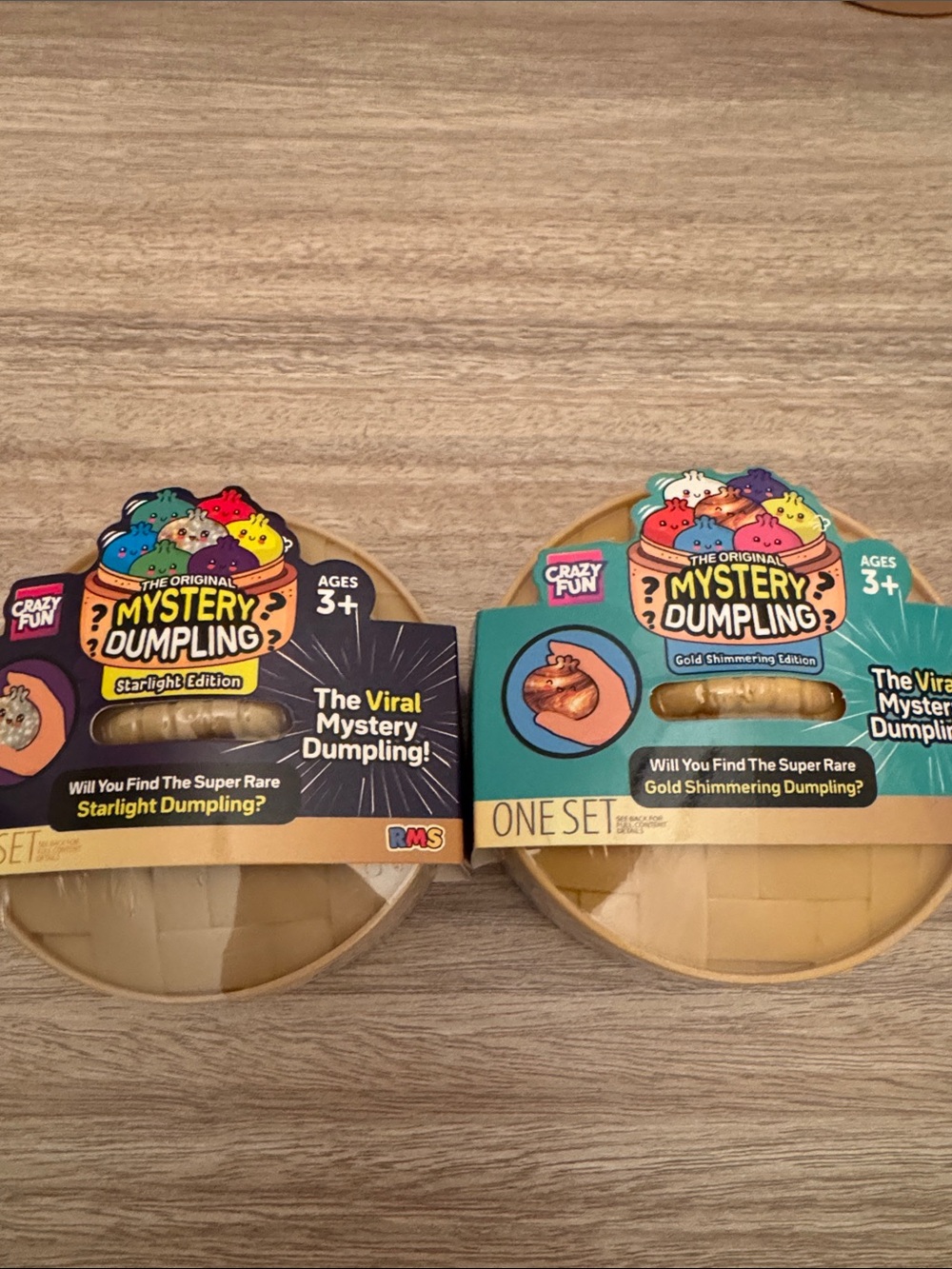 Mystery Dumpling Starlight & Gold shimmering Edition. Set of 2. NEW